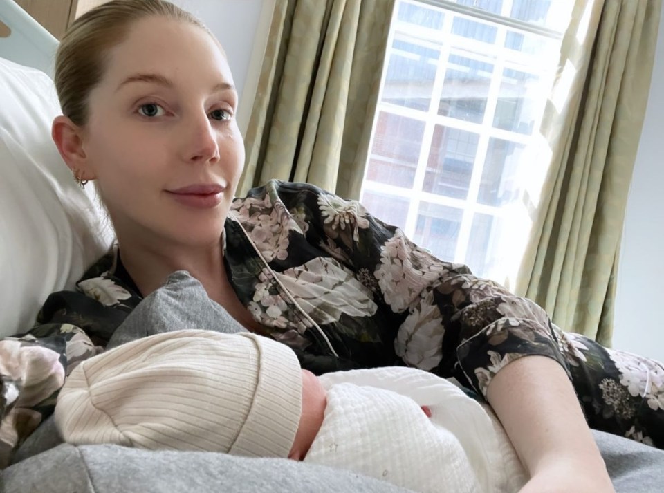 Katherine announced she had given birth two weeks after revealing she was pregnant