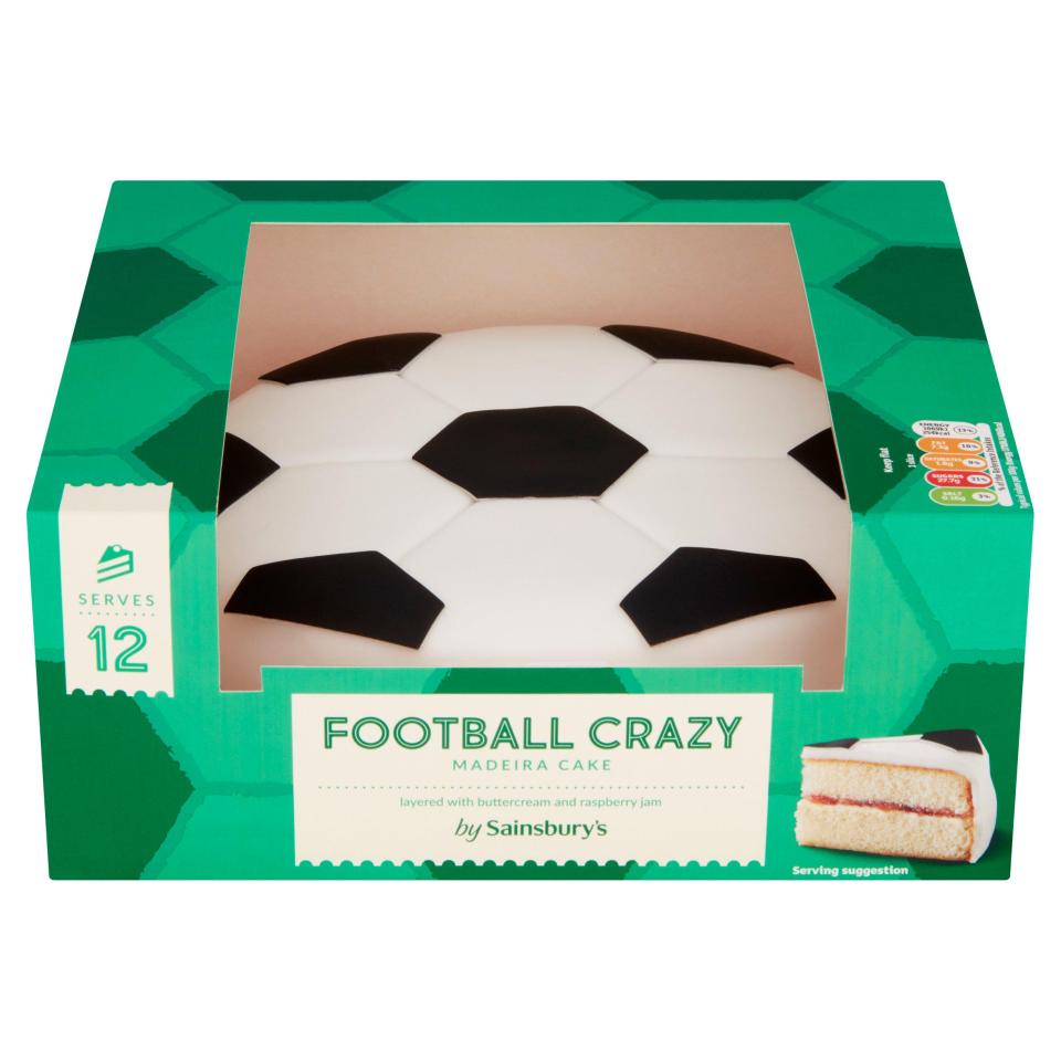 Get a slice of the action with this Football Crazy cake from Morrisons