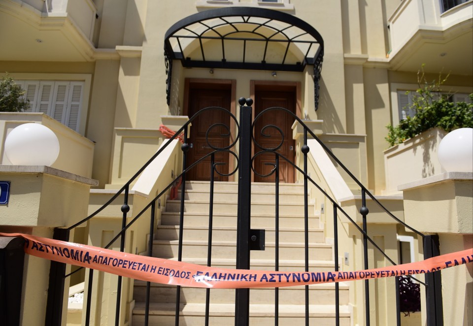 The family home in Glyka Nera where Caroline was murdered