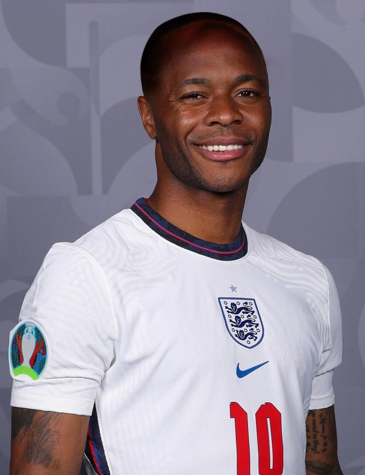 Raheem Sterling without his usual afro and Ian Wright's hairline