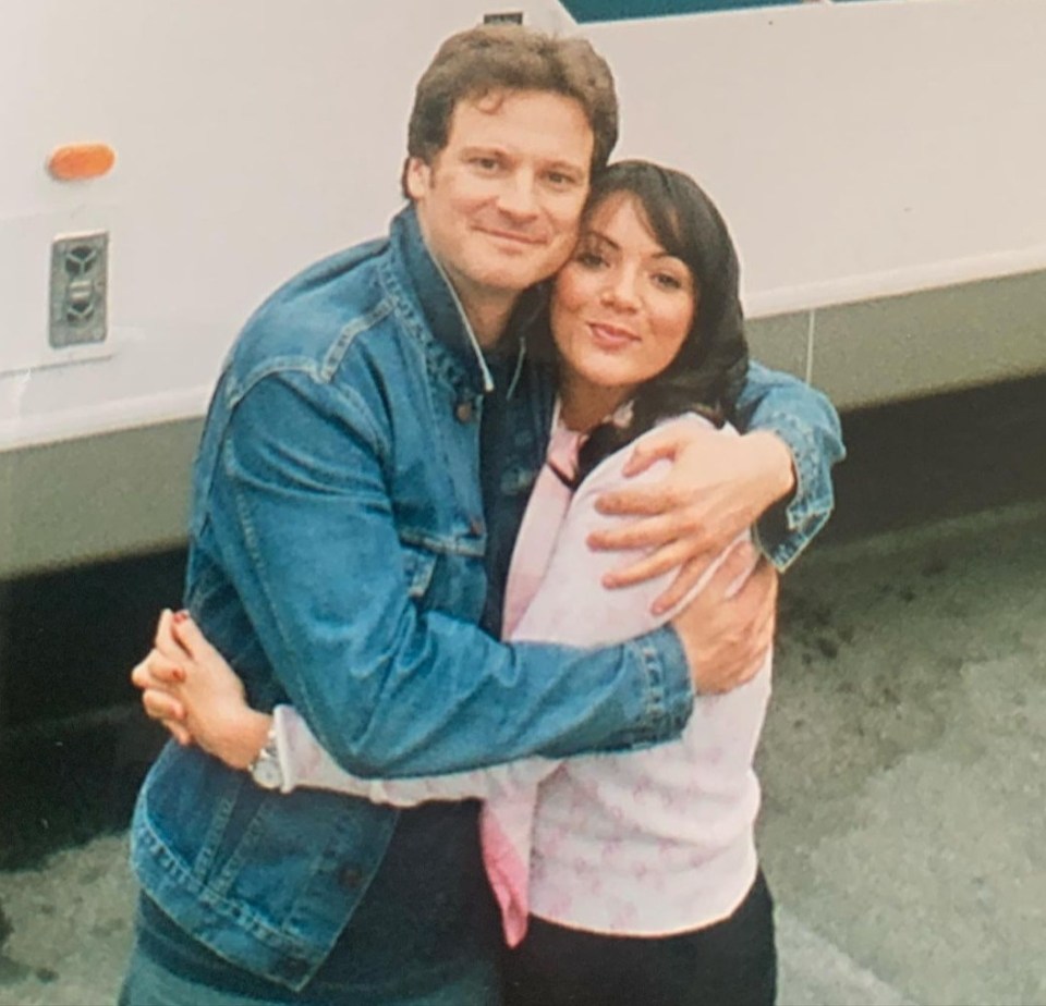 She also shared a pic with actor Colin Firth from her time on Love Actually