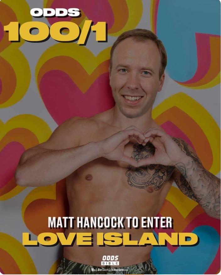 Odds had Hancock 1000/1 to enter the Love Island villa