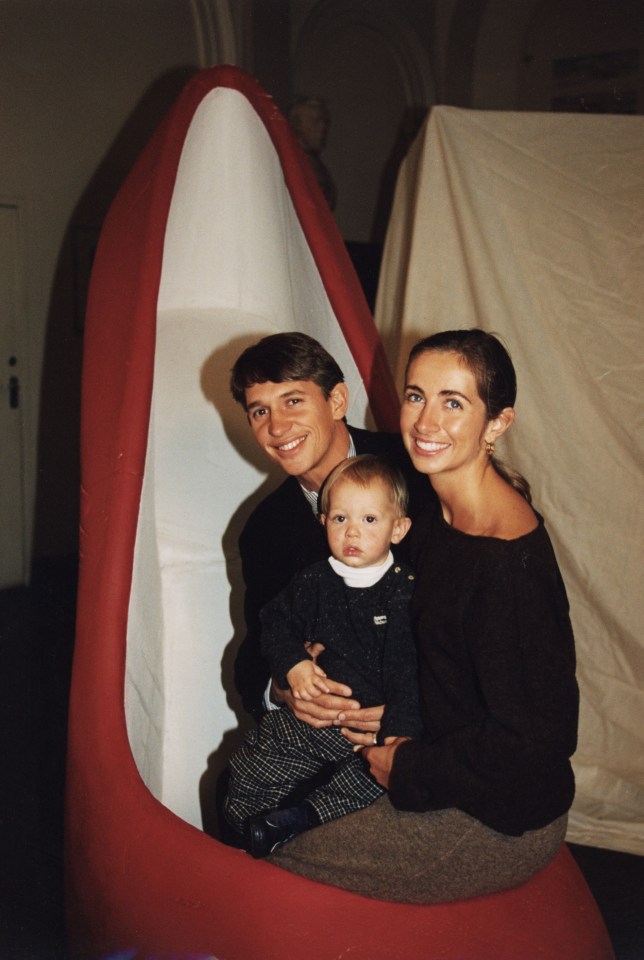 George with his parents in 1995 after his health scare