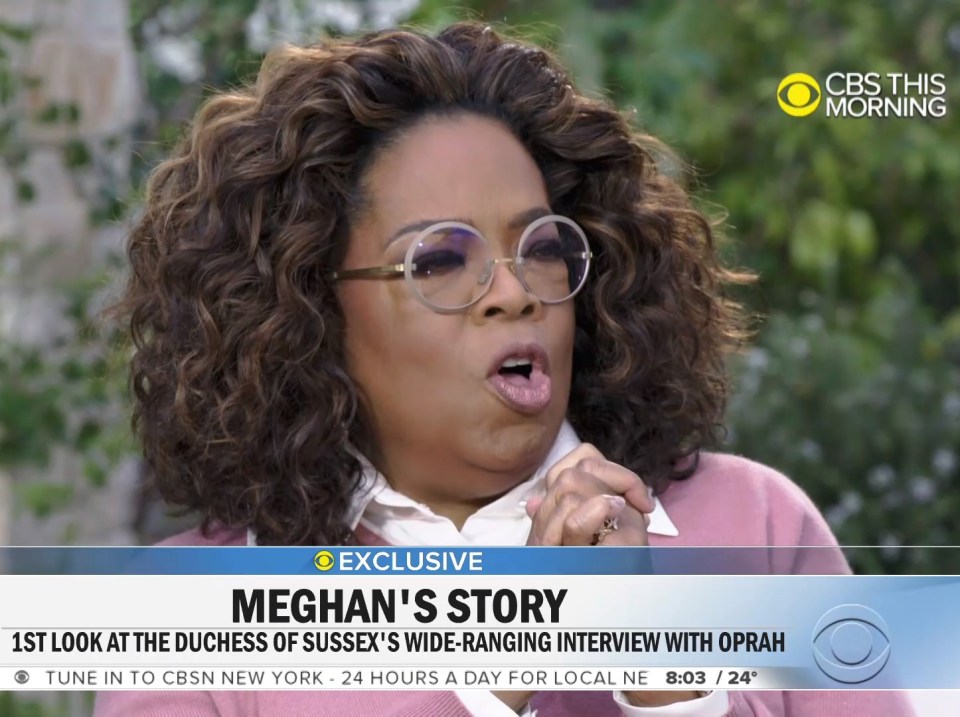 US telly veteran Oprah was behind Meghan Markle's tell-all interview