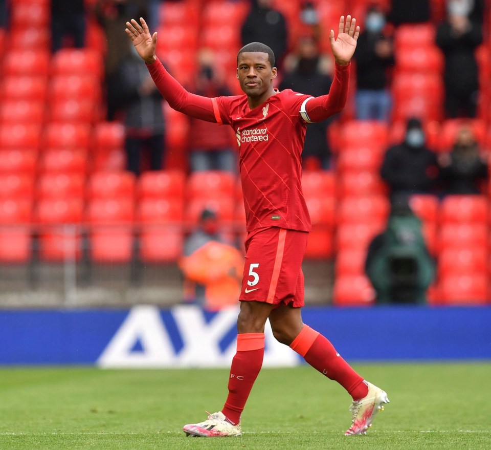 Gini Wijnaldum has waved goodbye to Liverpool this summer