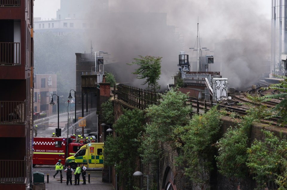 A huge blaze has broken out at the station