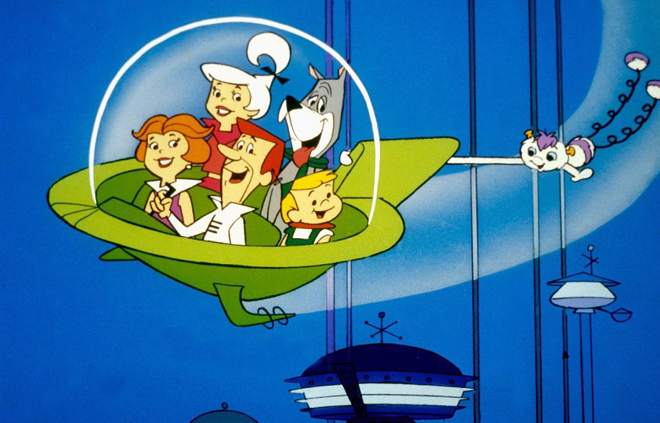 The Jetsons take to the skies in 1960s US cartoon