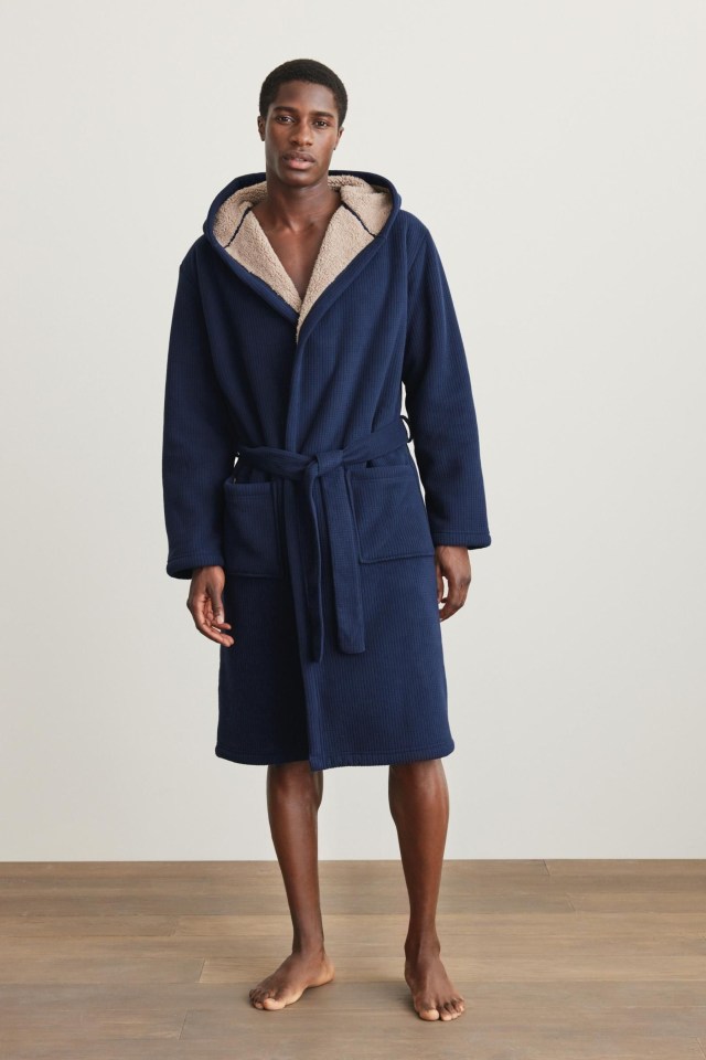  Borg Lined Hooded Dressing Gown from Next