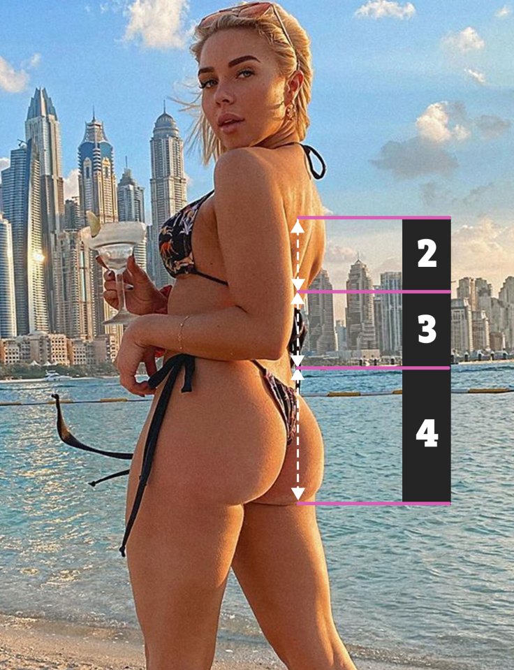 Gabby Allen’s bum is ‘natural looking with projection’, according to the golden ratio equation