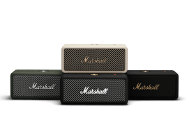 The Marshall Emberton portable bluetooth speaker in all its four-colour glory