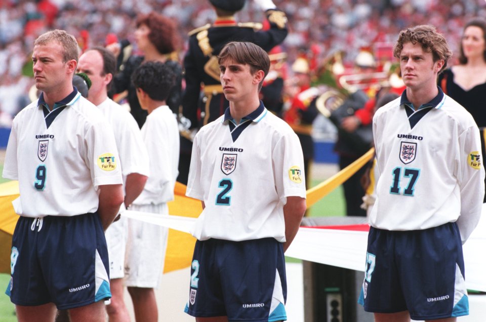 A fresh faced Gary Neville let no one down at Euro 96