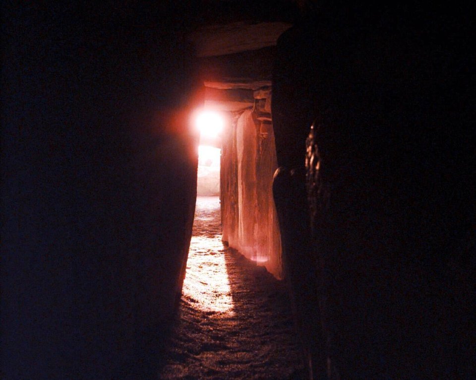 The Winter Solstice Sun fully lights up the tomb each year