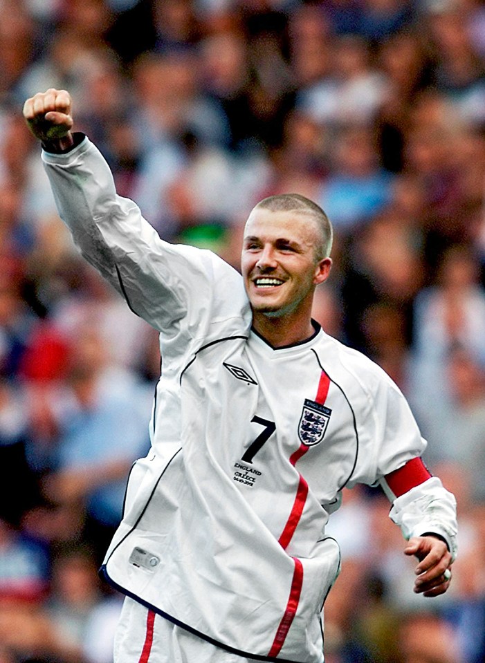 David Beckham earned 115 caps for the Three Lions