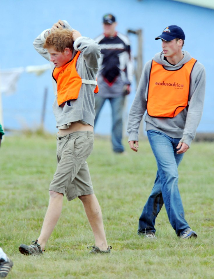 The brothers, pictured at a football match against a local team at Morgan's Bay, on South Africa's Eastern Cape. are said to have an 'unspoken agreement'