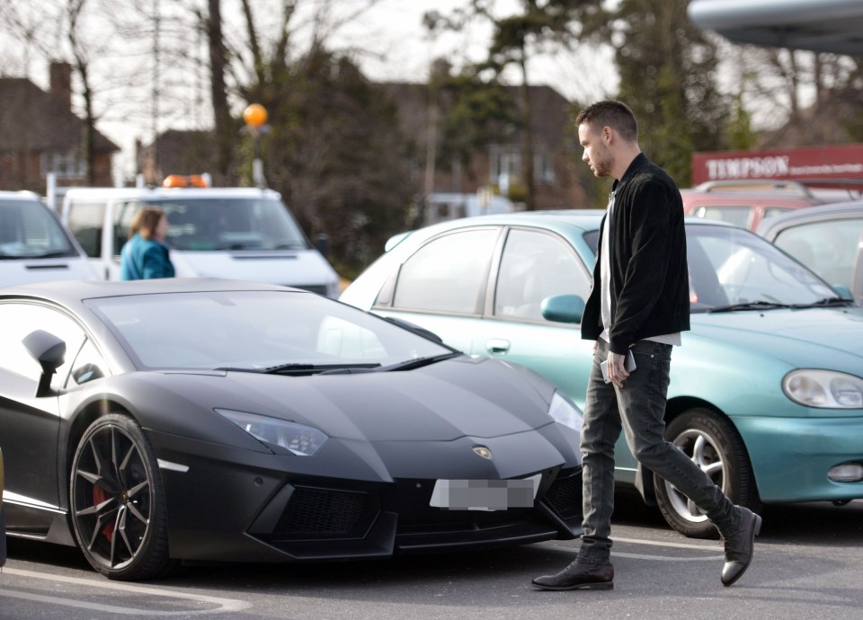 Liam has a collection of Lamborghinis; including an Aventador (pictured above in 2016) which costs from £270,000