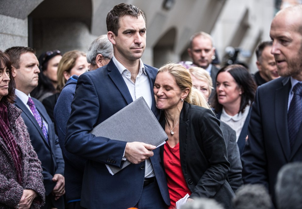 Kim with Jo's widower Brendan Cox outside the Old Bailey after the terrorist who murdered her was found guilty