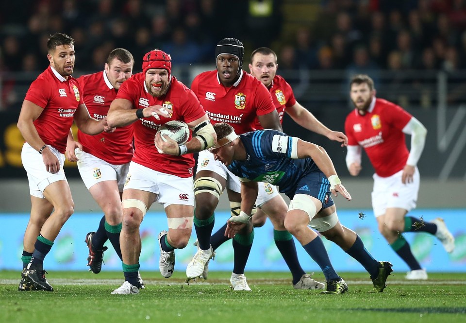 James Haskell in action for the Lions in 2017 - playing in a warm-up match for what he called 'Team Bin Juice'