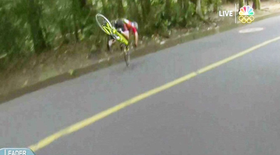 Annemiek van Vleuten was on her way to a gold medal when this accident happened