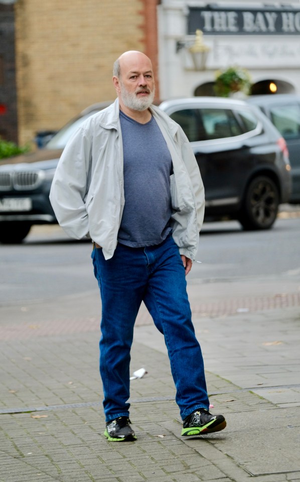 Colin Pitchfork on the streets of Bristol after being let out from Leyhill Prison on day release in 2017