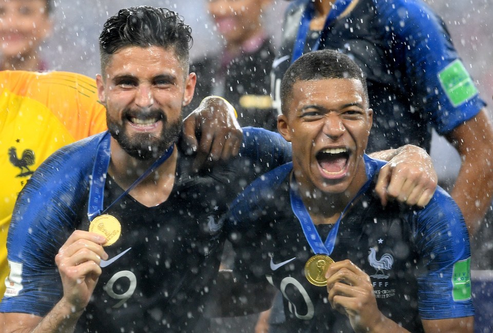 Giroud and Kylian Mbappe helped France win the 2018 World Cup in Russia