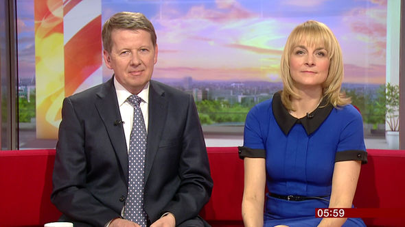 Louise presented alongside Bill Turnbull