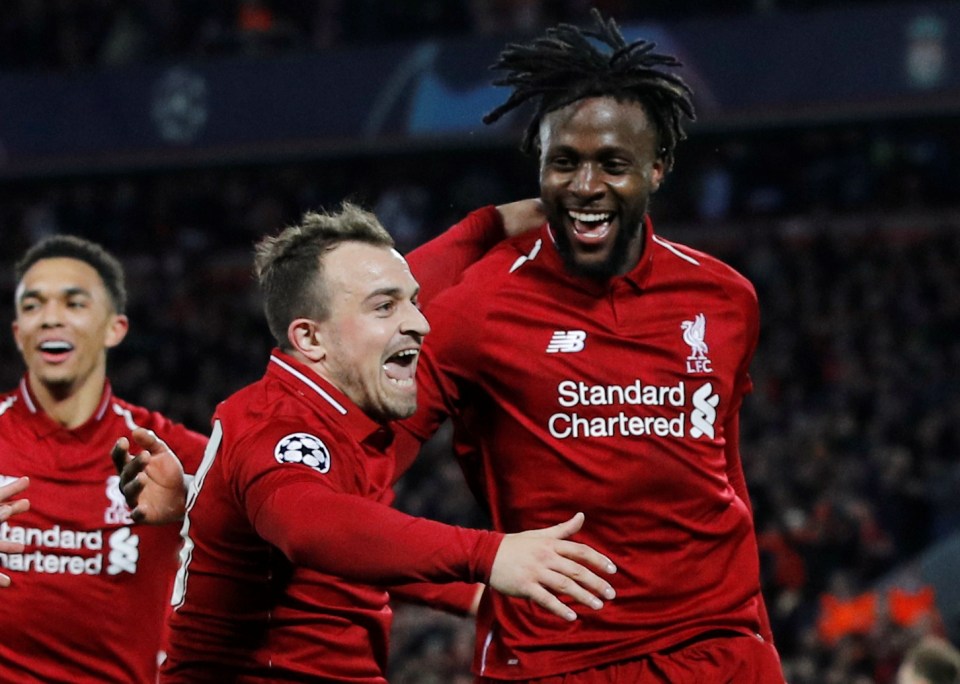 Xherdan Shaqiri and Divock Origi earn a combined £140,000 per week at Anfield