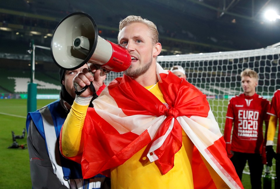 Leicester's Kasper Schmeichel will be trusted between the sticks for Denmark this summer