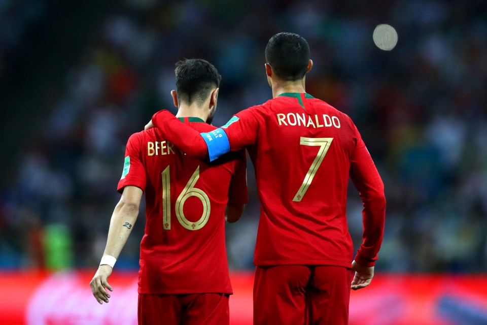 Ronaldo helped inspire Bruno Fernandes to become one of the best footballers on the planet