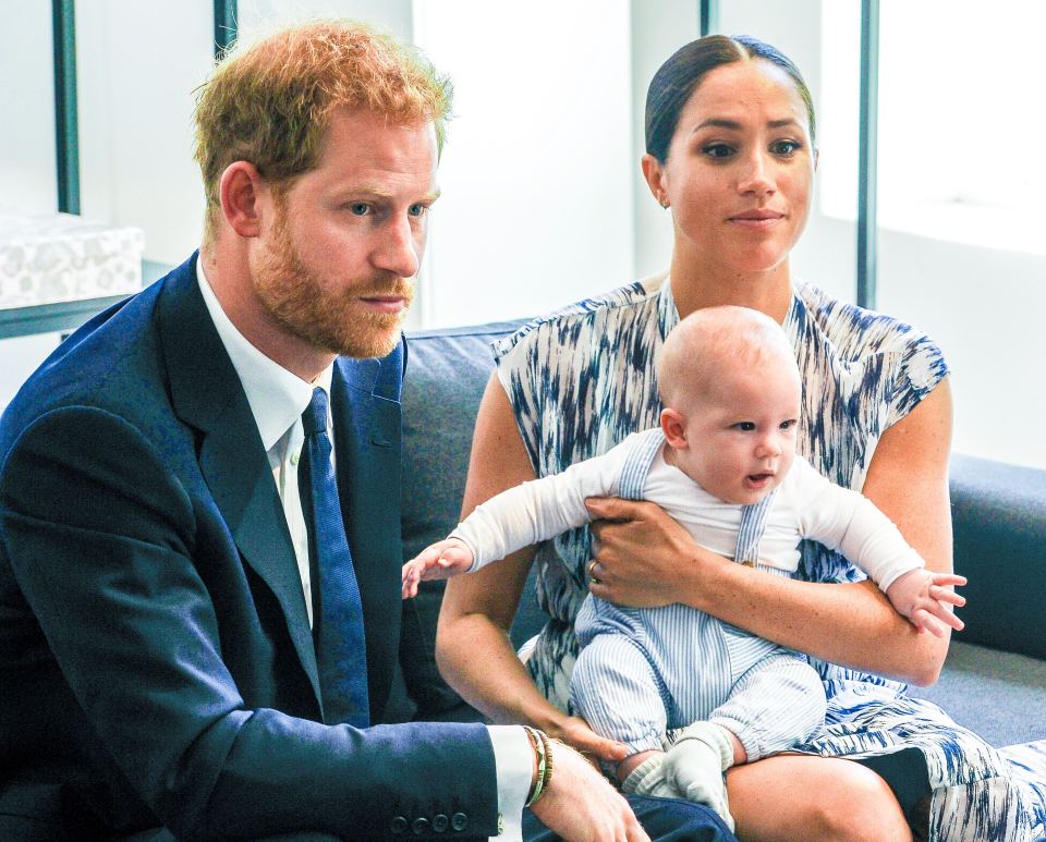 Prince Harry and Meghan, pictured with Archie, insist they sought the Queen's permission to use the name Lilibet