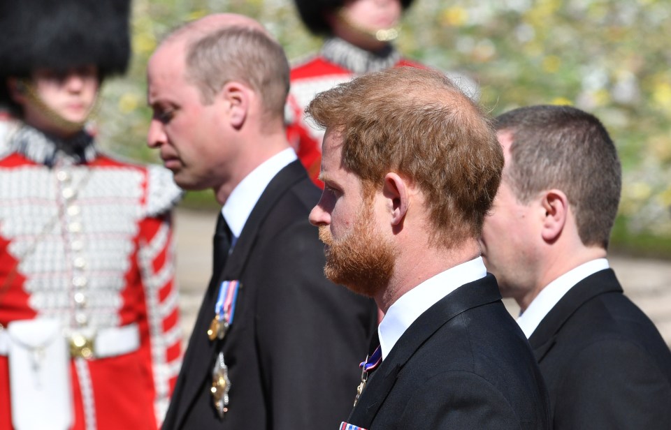 Prince Harry and Prince William did not talk  for two hours after Prince Philip's funeral, it has been claimed