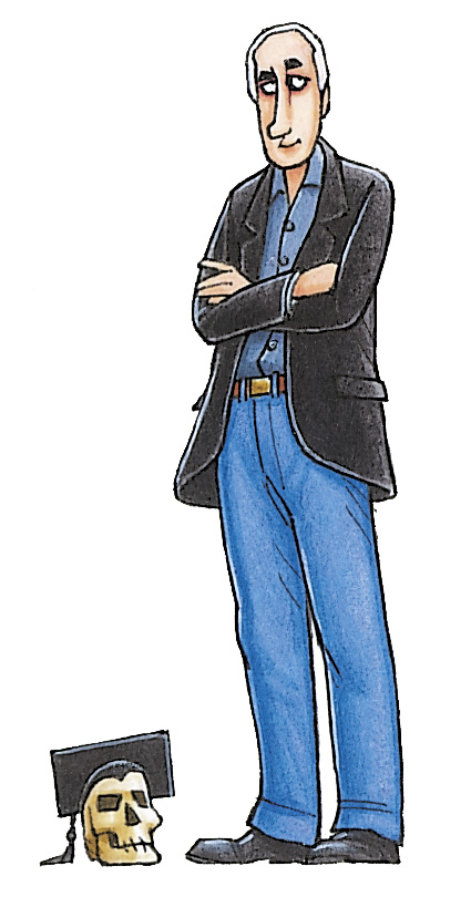 An illustration of author Terry Deary