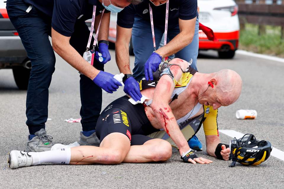 Dutchman Jos van Emden was one of several riders requiring medical assistance at the Giro d'Italia this year