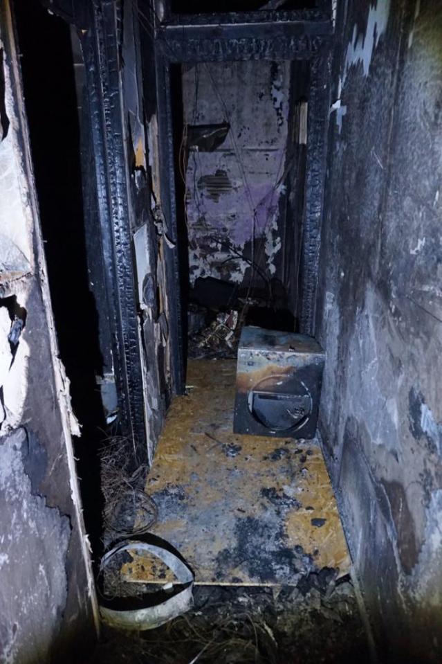 The upstairs section of the property suffered from the most fire damage