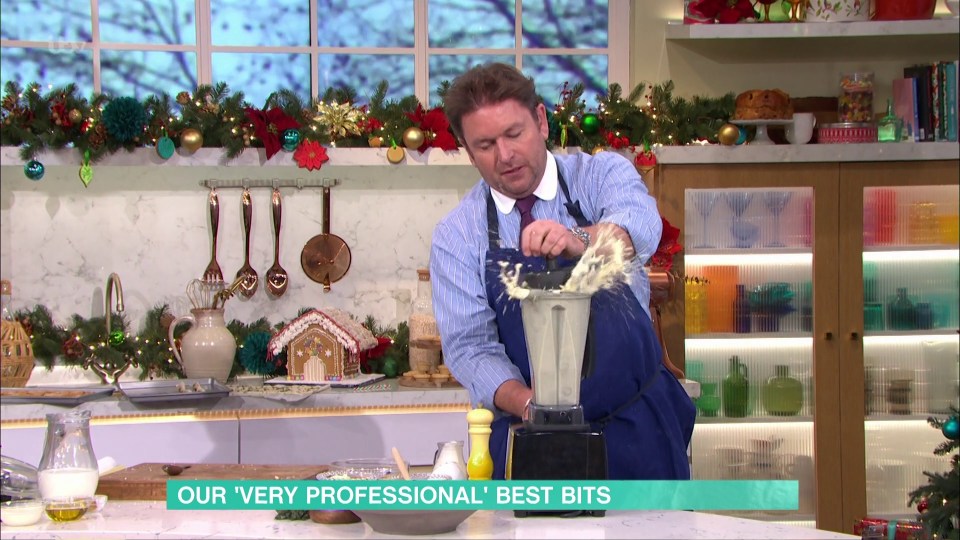 James Martin completely failed to contain the liquid in his blender