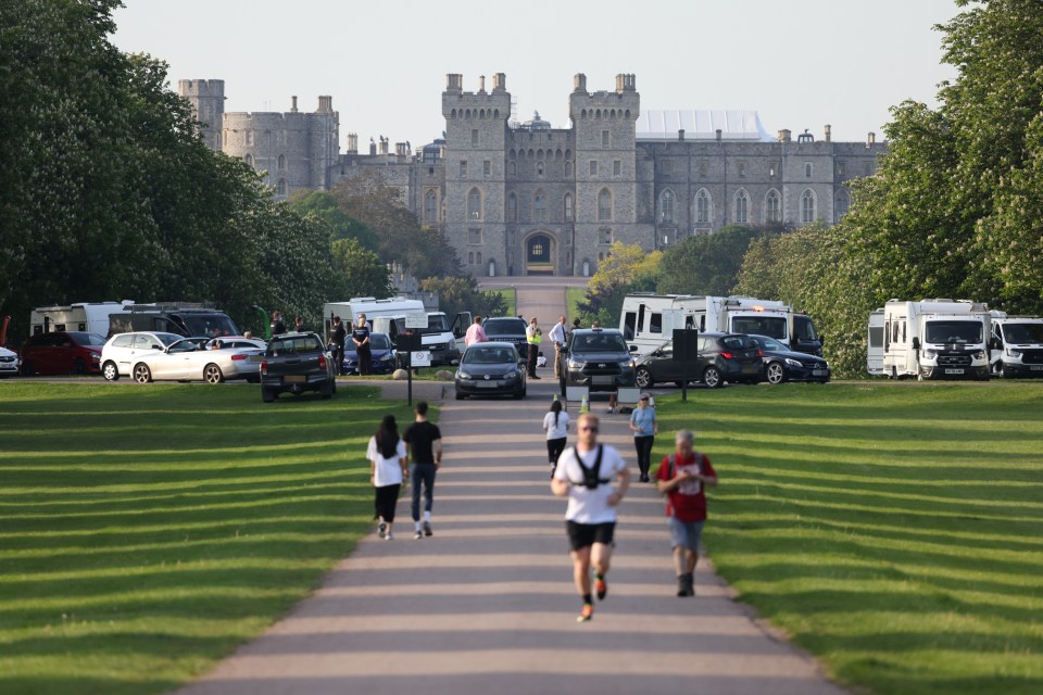 Travellers arrived on the famous Long Walk yesterday