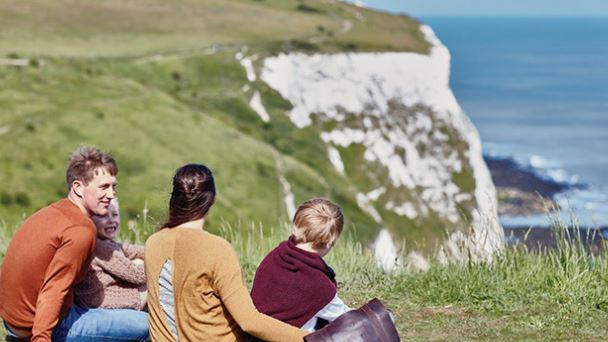 Enjoy the scenery of Dover's famous cliffs