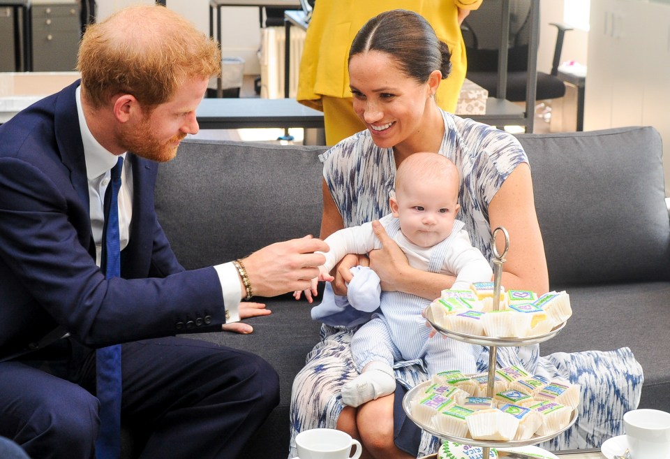 The proud parents, pictured with their son Archie, are expected to take up to five months parental leave following the birth of their daughter Lilibet