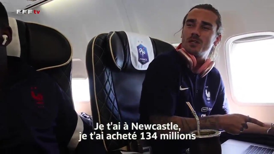 Griezmann told Mbappe that he'd signed him for Newcastle for £115m (€134m)