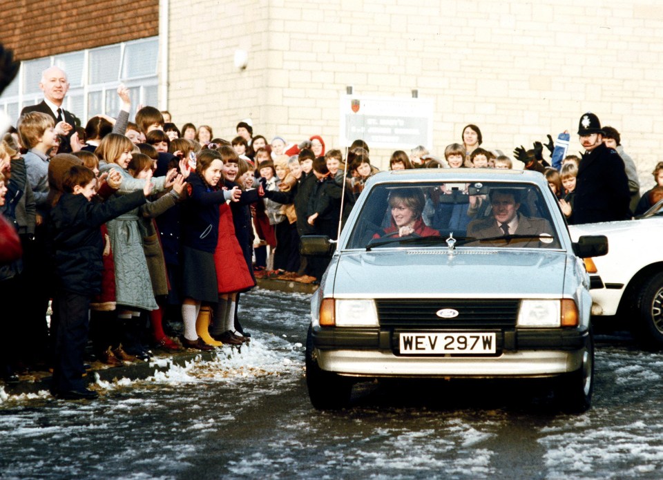 Princess Diana was often snapped driving in the silver Ford Escort