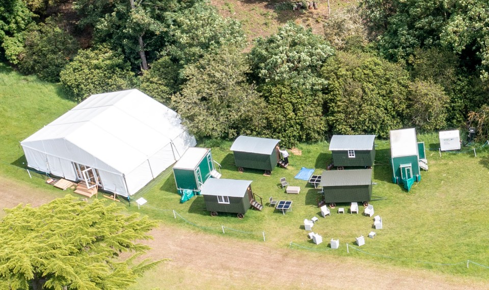 Shepherds’ huts have also been put up for judges