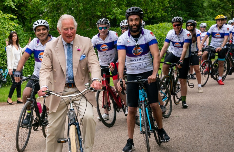 Prince Charles today kicked off a charity cycle with the British Asian Trust