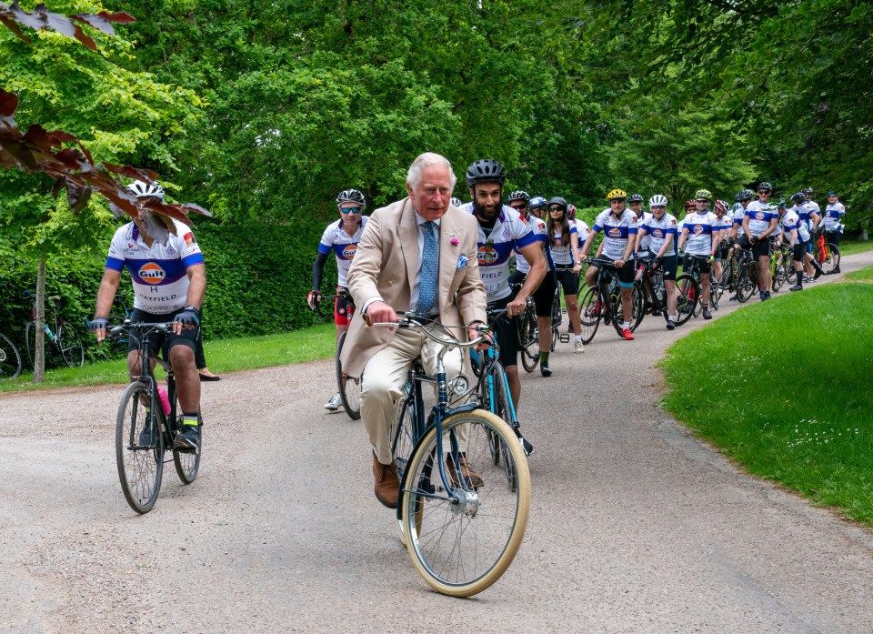 Charles began the charity cycle ride today