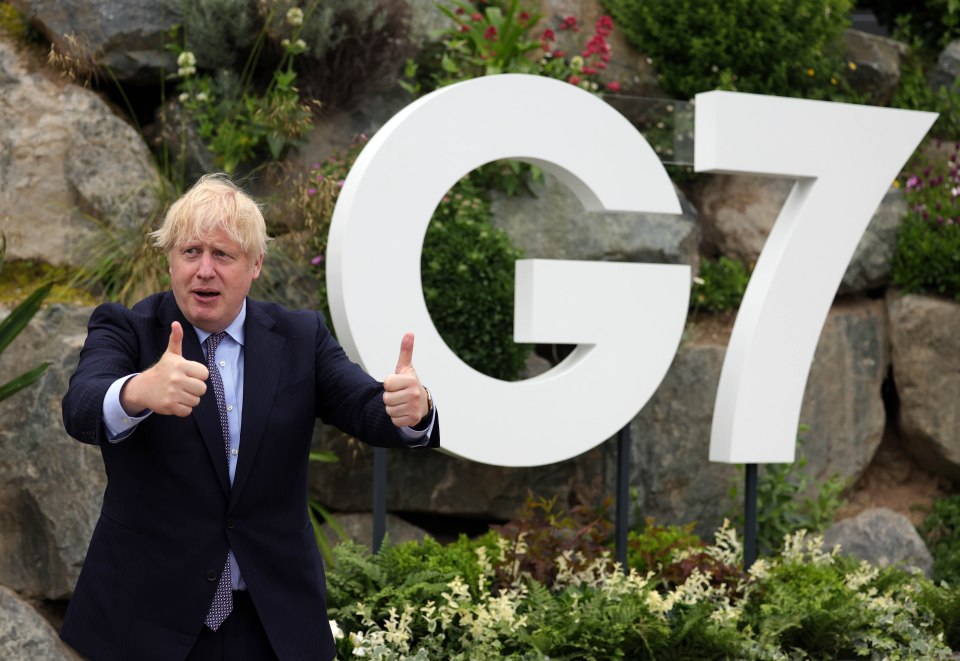 Mr Johnson will host world leaders in Carbis Bay for the G7 summit