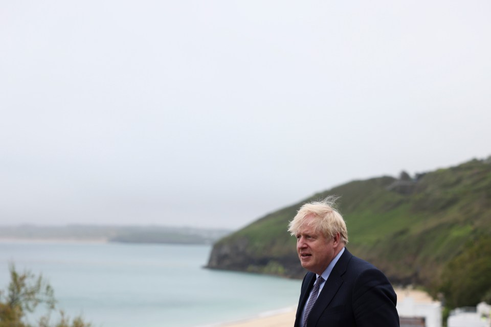 The PM at Carbis Bay where he is due to meet President Biden later today