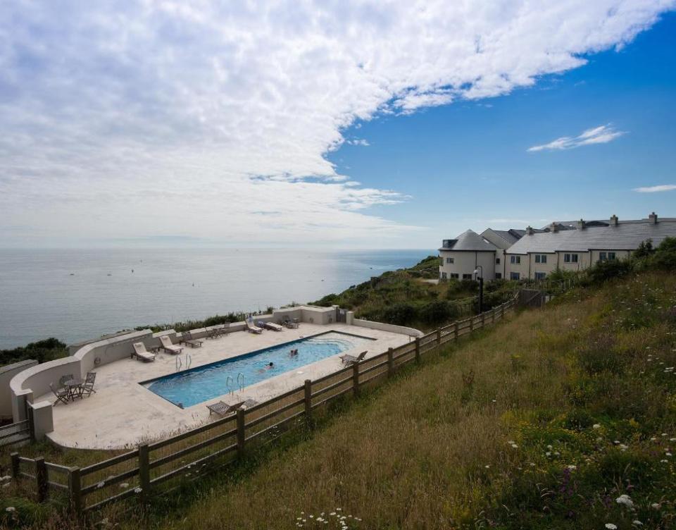 The pool at Gara Rock has some of the best sea views