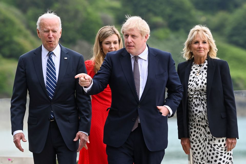 Boris meeting the US President for the first time today - alongside their wives