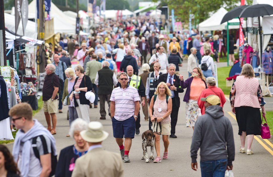 Visitors enjoy the first day of South of England Show in Ardingly, Sussex