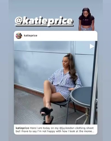 Katie opened up about struggling with the way she looks