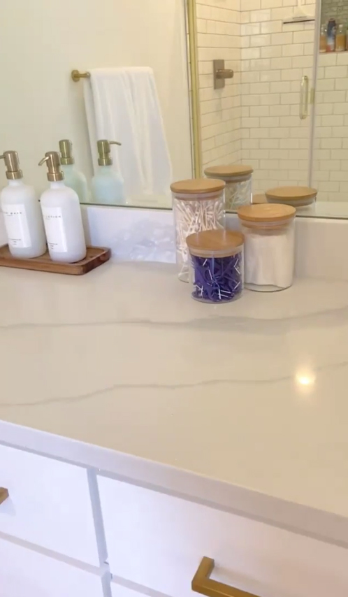 The jars look great in the bathroom, and your products stay super visible