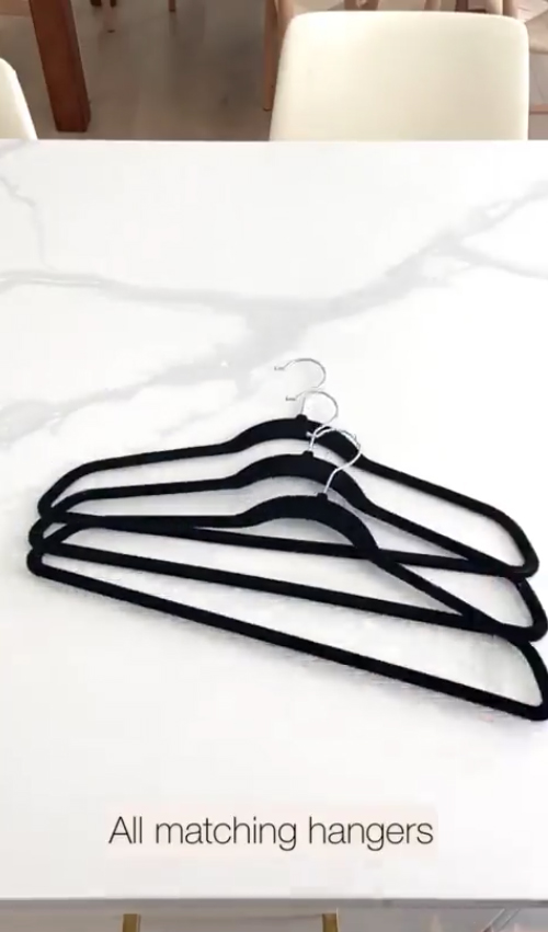 The first step is to make sure all your hangers are matching